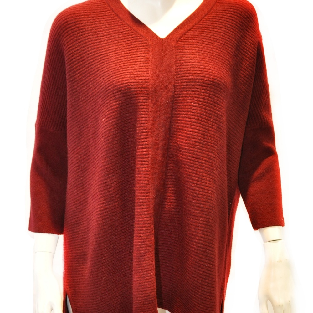 Charter Club Petite Cashmere Textured V-Neck Sweat